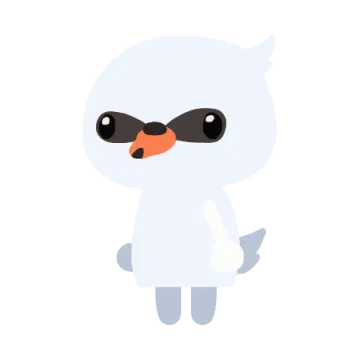 A white swan villager with an orange beak